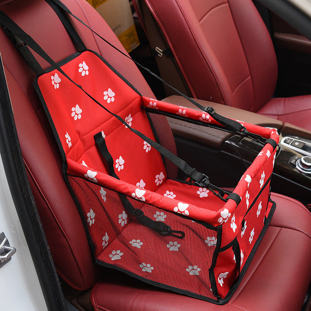 panier-chien-voiture-Rouge.